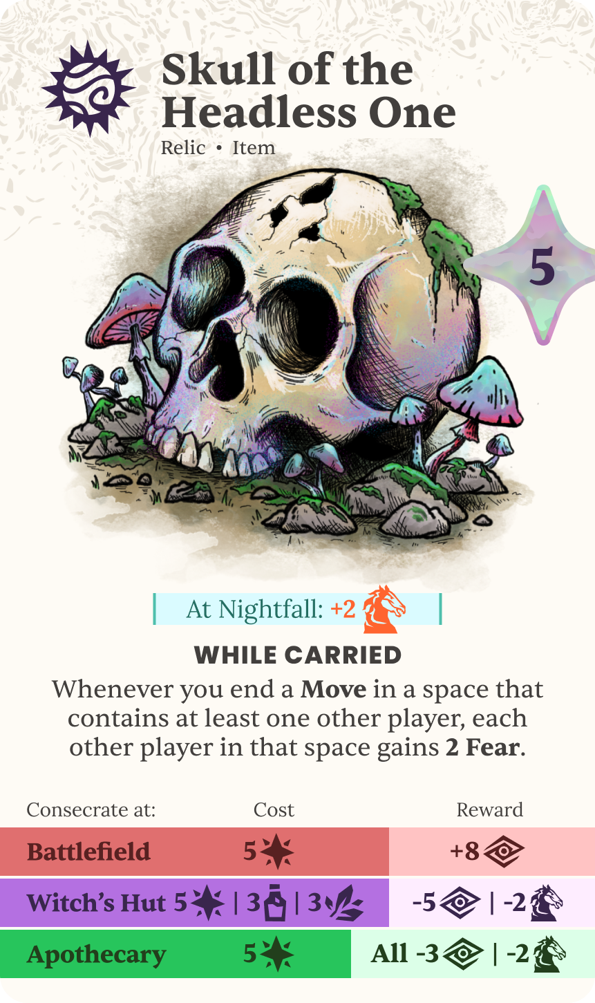 The Headless Hrosemans skull Relic card